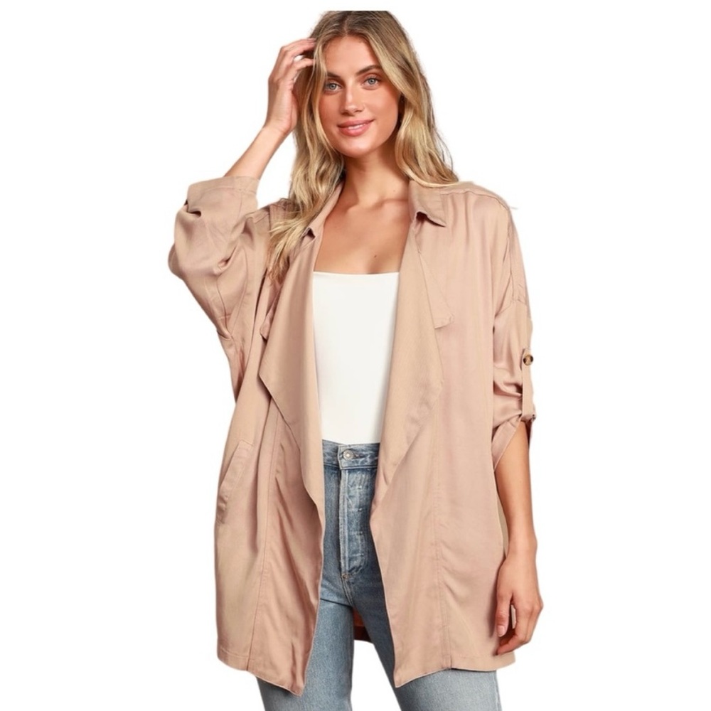 Lulus Blush Oversized Jacket
